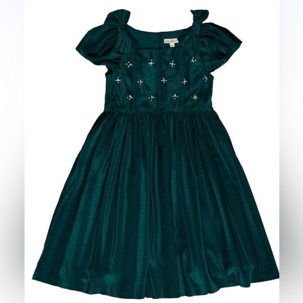 IVY CITY CO
Mini Tiara Dress In Green Velvet